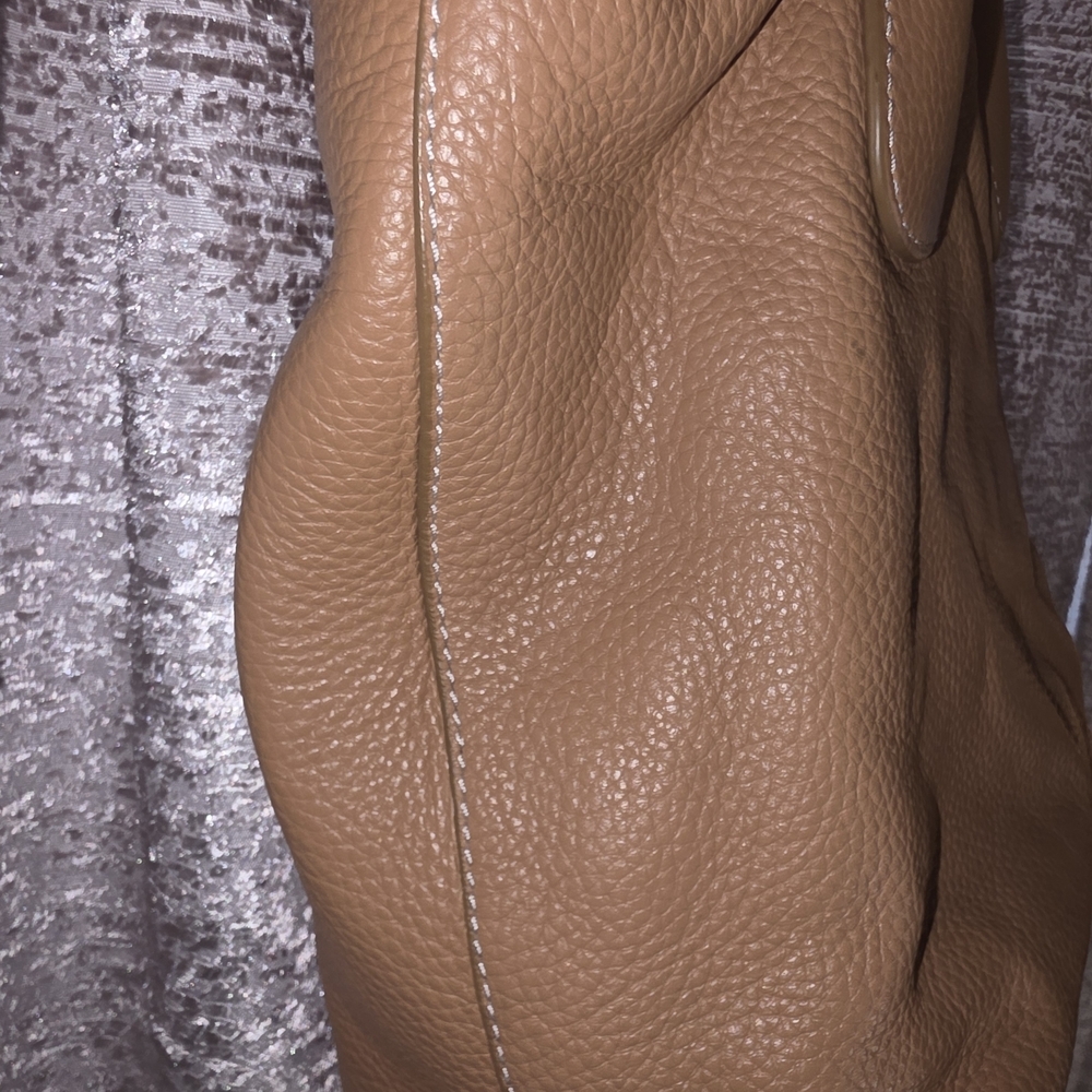 Chico's Tan Leather Tote Bag - Picture 6 of 8